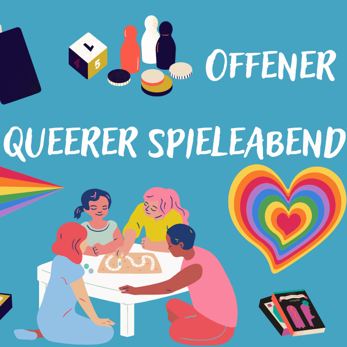 Veranstaltungsbild für den offenen queeren Spieleabend