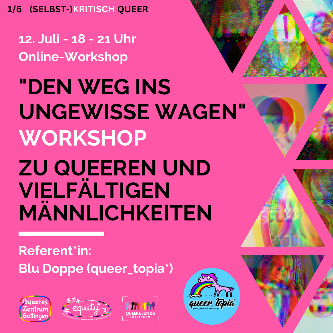 Werbung Online Workshop Queere Männlichkeiten
