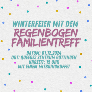 Read more about the article Der Regenbogentreff feiert eine Winterfeier