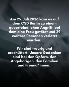 Read more about the article Statement zu den Ereignissen auf dem CSD Berlin