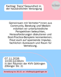 Read more about the article Fachtag Netzwerk Trans*Gesundheit